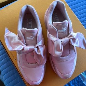 Fenty pink bow sneakers